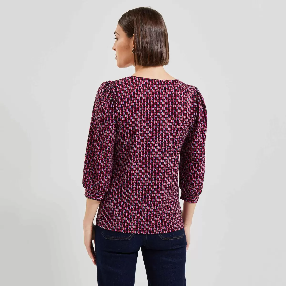 Femme T-Shirts & Tops Rose Tshirt Imprimé Manches Bouffantes Femme Économique Grain De Malic - 1