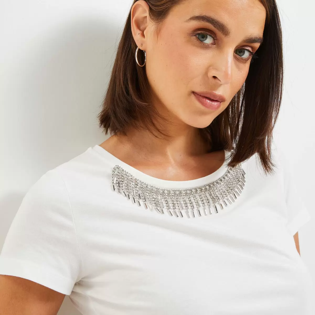 Tshirt Bijou Femme Grain De Malic T-Shirts & Tops Femme Blanc Casse Précision - 2