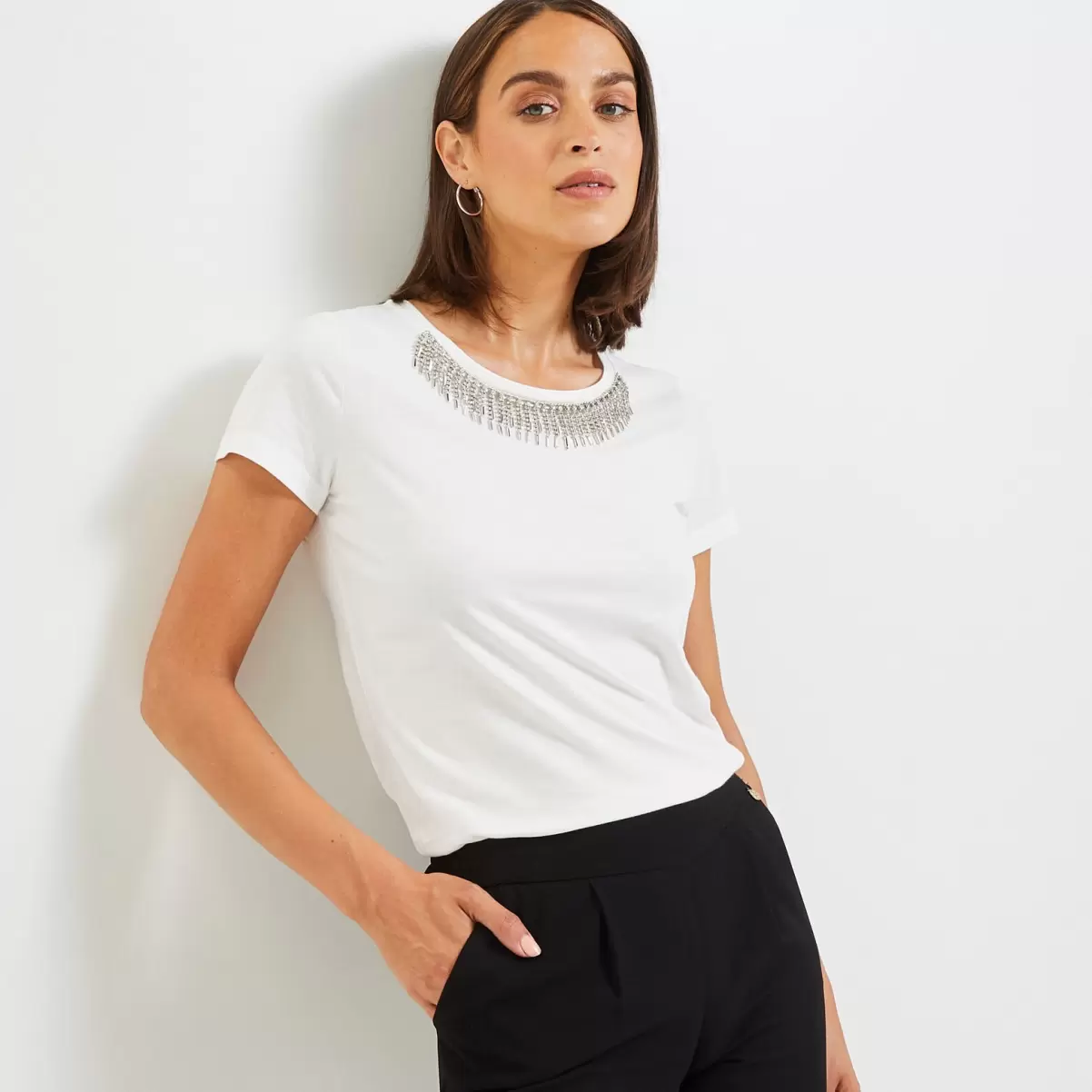 Tshirt Bijou Femme Grain De Malic T-Shirts & Tops Femme Blanc Casse Précision