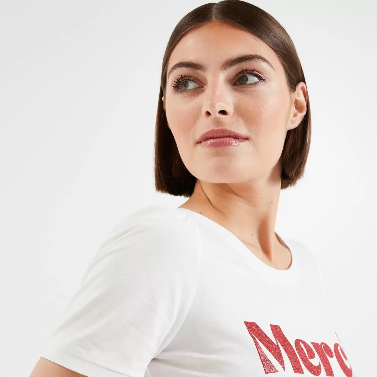 Tshirt Message Femme Femme T-Shirts & Tops Prix Promotionnel Blanc Casse Grain De Malic - 2