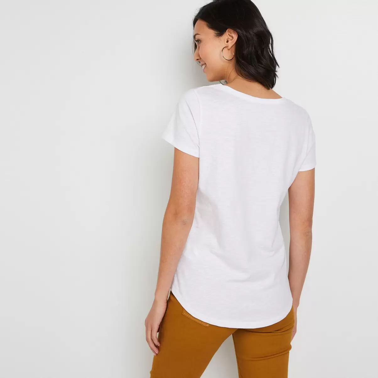 Blanc T-Shirt Manches Courtes V Femme Femme Grain De Malic Collection T-Shirts & Tops - 1
