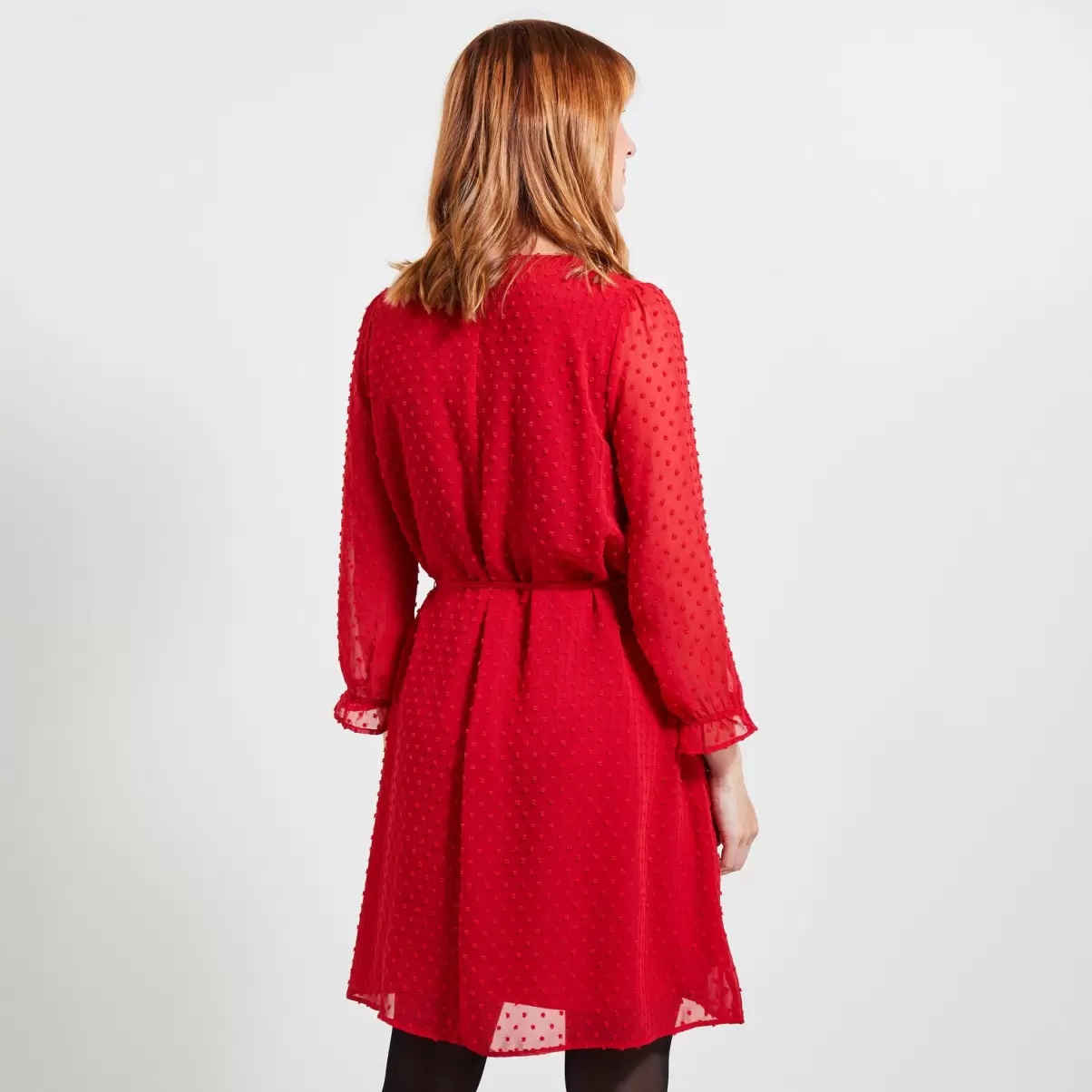 Robes Robe Plumetis Femme Innovant Grain De Malic Rouge Femme - 1