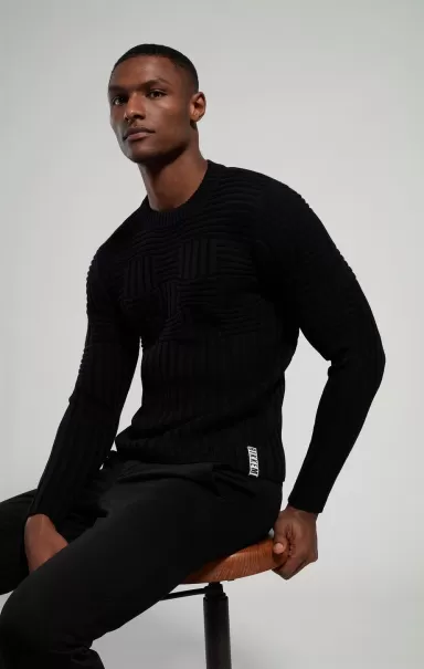 Homme Black Men's All-Over Knit Sweater Bikkembergs Tricots