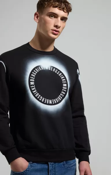 Bikkembergs Homme Printed Men's Sweatshirt Survêtements Black
