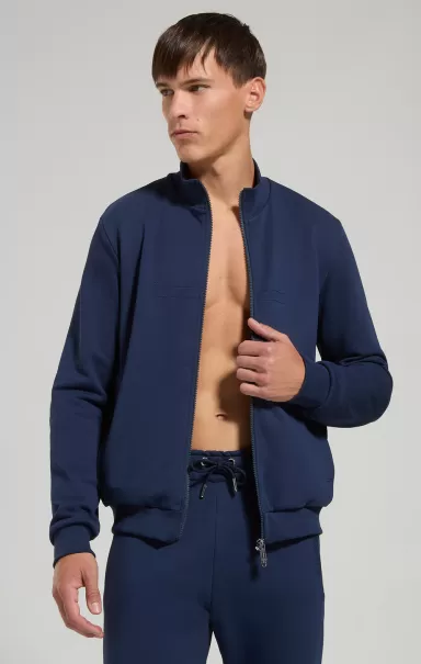 Dress Blues Bikkembergs Survêtements Homme Men's Zip Sweatshirt