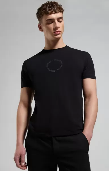T-Shirts Homme Printed Back Men's T-Shirt Bikkembergs Black
