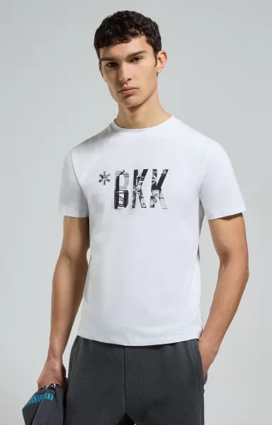 Bikkembergs Men's Print T-Shirt T-Shirts Homme White
