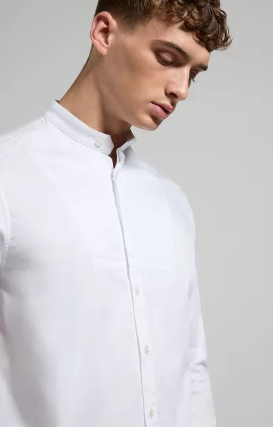 Bikkembergs Men's Shirt With Stitching Homme White Chemises