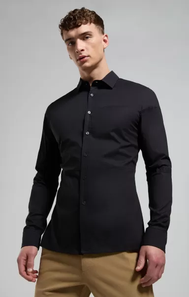 Black Homme Chemises Men's Shirt With Intarsia Bikkembergs