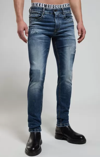 Jeans Men's Ripped Jeans Homme Bikkembergs Blue Denim