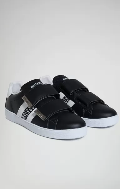 Recoba M Men's Sneakers With Strap Homme Bikkembergs Black/White Sneakers