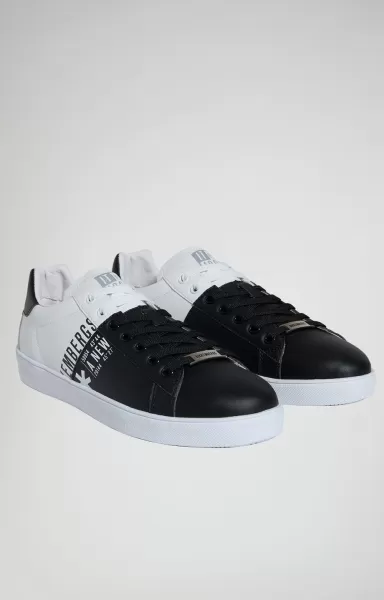 Homme Bikkembergs Black/White Sneakers Recoba M Color-Block Men's Sneakers