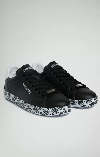 Sneakers Bikkembergs Homme Black/White Recoba M Men's Sneakers With Printed Sole