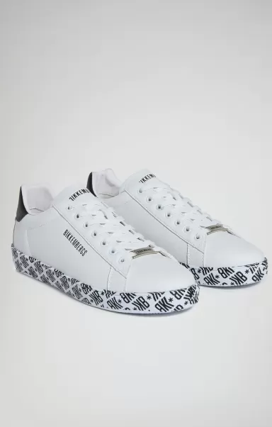 White/Black Recoba M Men's Sneakers With Printed Sole Sneakers Bikkembergs Homme