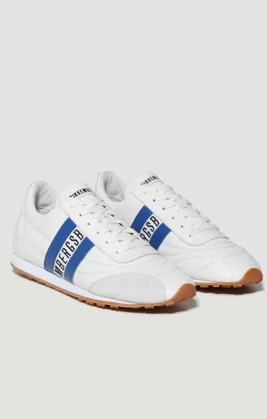 Homme Men's Sneakers Soccer Bikkembergs Sneakers White/Blue