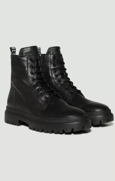 Men's Leather Ankle Boots - Bik Man Bottes Bikkembergs Black Homme