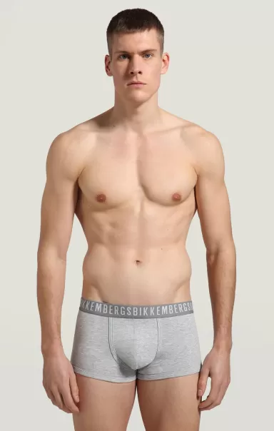 3-Pack Men's Boxers In Stretch Cotton Homme Grey Melange Boxers Bikkembergs
