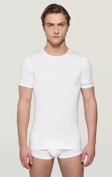 White Homme Tricots De Peau Men's Undershirt In Organic Cotton Bikkembergs