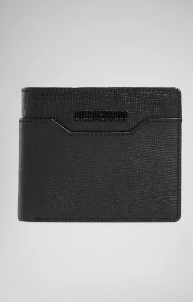 Black Portefeuilles Men's Wallet In Saffiano Leather Bikkembergs Homme