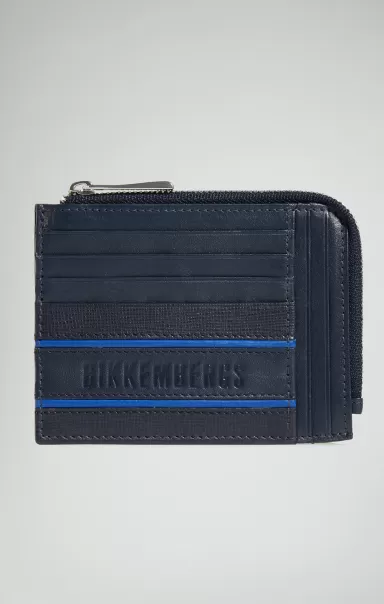 Bikkembergs Blue Compact Men's Wallet Homme Portefeuilles