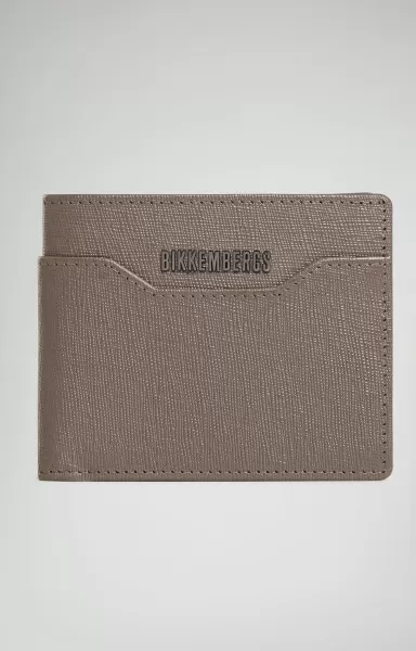 Men's Wallet In Saffiano Leather Portefeuilles Bikkembergs Homme Taupe