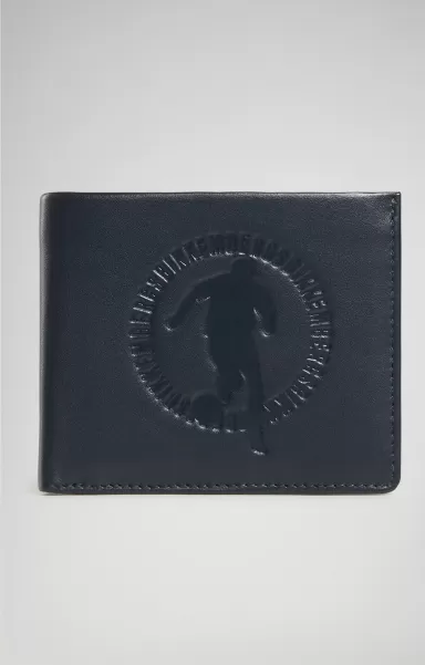 Men's Wallet With Embossed Logo Homme Portefeuilles Bikkembergs Blue