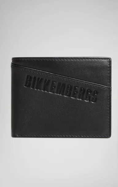 Bikkembergs Portefeuilles Black Homme Men's Wallet With Embossed Logo