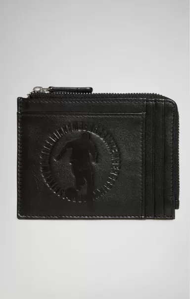 Homme Compact Men's Wallet With Embossed Logo Portefeuilles Black Bikkembergs