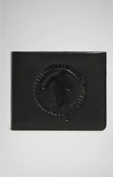Black Homme Bikkembergs Men's Wallet With Embossed Logo Portefeuilles