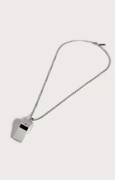 Men's Necklace With Whistle And Diamond White Bikkembergs Bijoux Homme