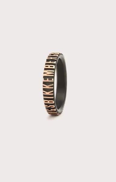 Bijoux Bikkembergs Unisex Ring With Embossed Lettering 280 Homme