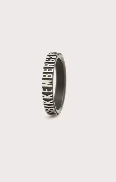 019 Homme Bijoux Bikkembergs Unisex Ring With Embossed Lettering