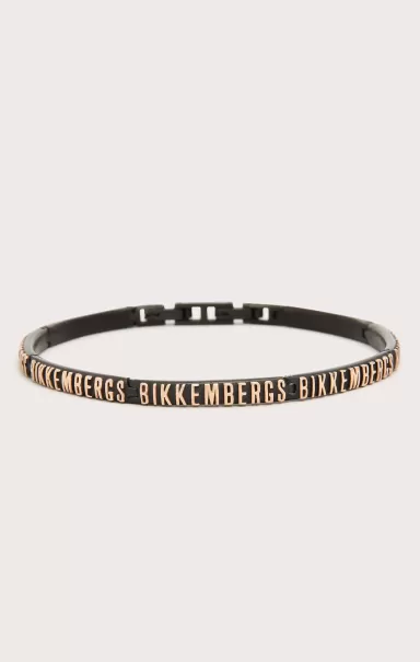 280 Bikkembergs Men's Bracelet With Embossed Lettering Bijoux Homme