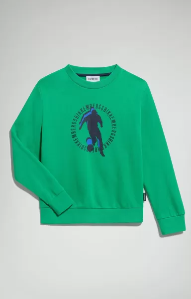 Green Boy's Fleece Sweatshirt Bikkembergs Enfant Sweats