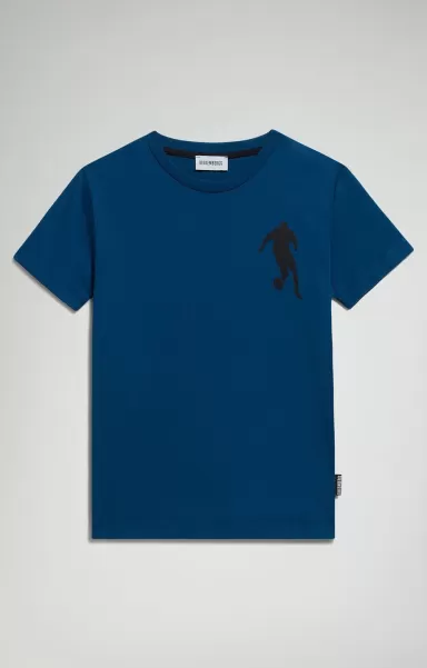 Bikkembergs Sailor Blue Boy's T-Shirt With Printed Front/Back Vestes Enfant
