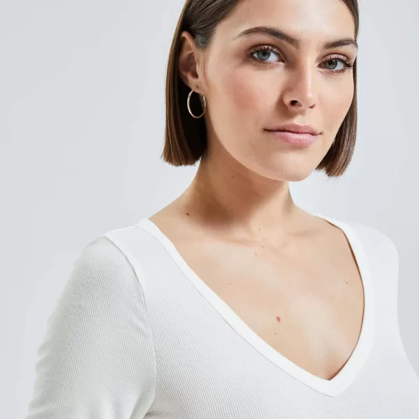 T-Shirts & Tops Femme Complet Tshirt Thermorégulant Femme Ecru Grain De Malic