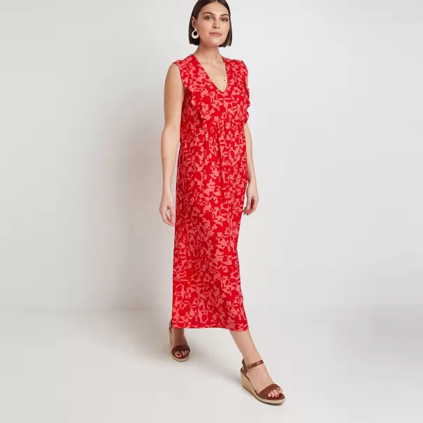 Robe Longue Imprimée Femme Femme Produit Robes Rouge Grain De Malic