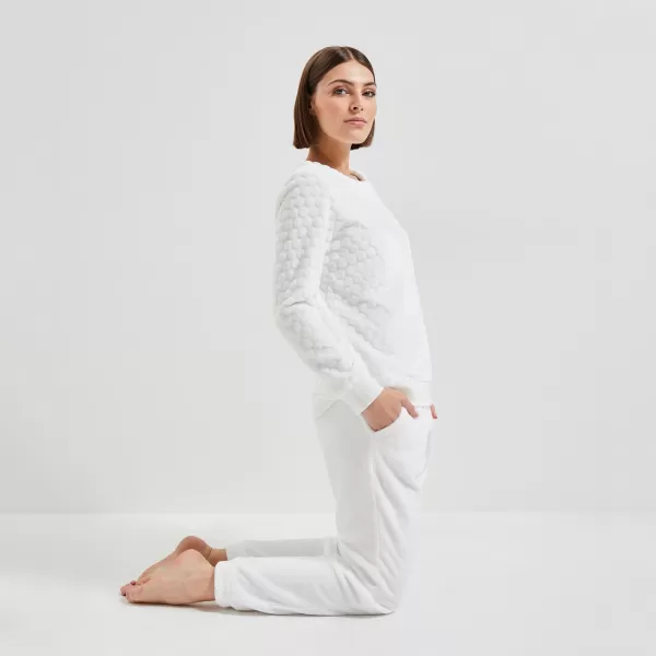 Femme Blanc Pull Pyjama Femme Homewearnew Grain De Malic Prix Sacrifié